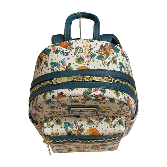 NEW Loungefly Exclusive Disney Lion King Tattoo Mini Backpack NEW WITH TAGS - Picture 4 of 16